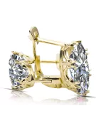  Vintage style Zircon 14K Yellow gold vec021y